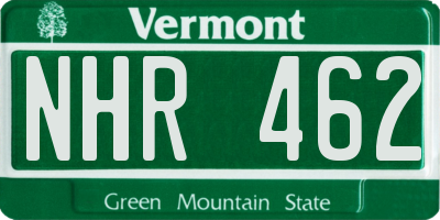 VT license plate NHR462