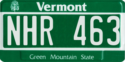 VT license plate NHR463