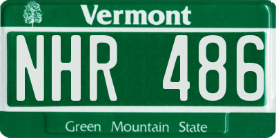 VT license plate NHR486