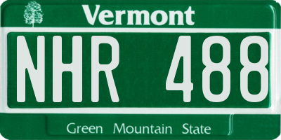 VT license plate NHR488