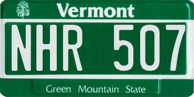 VT license plate NHR507