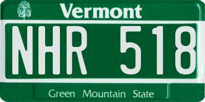 VT license plate NHR518