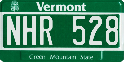 VT license plate NHR528