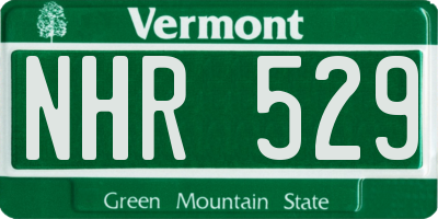 VT license plate NHR529