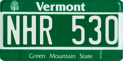 VT license plate NHR530