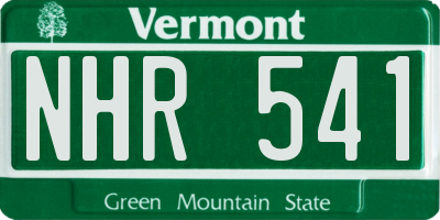 VT license plate NHR541