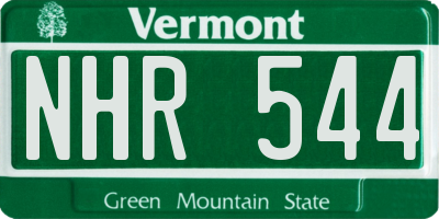 VT license plate NHR544