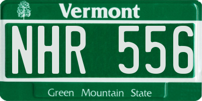 VT license plate NHR556
