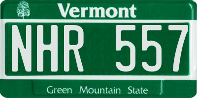 VT license plate NHR557