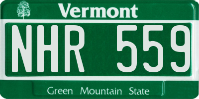 VT license plate NHR559
