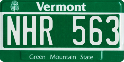 VT license plate NHR563