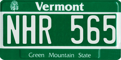 VT license plate NHR565