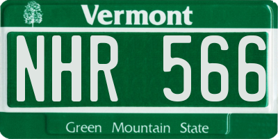 VT license plate NHR566