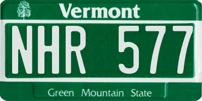 VT license plate NHR577