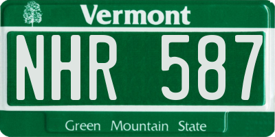 VT license plate NHR587