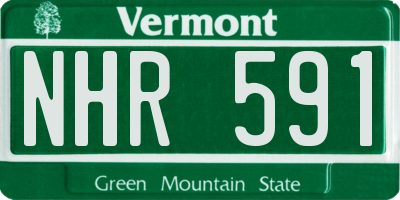 VT license plate NHR591