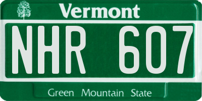 VT license plate NHR607