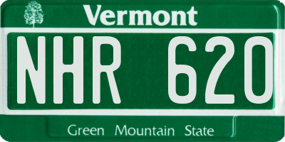 VT license plate NHR620