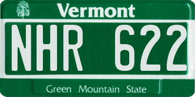 VT license plate NHR622