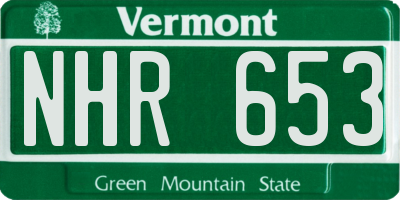 VT license plate NHR653