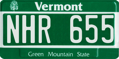 VT license plate NHR655