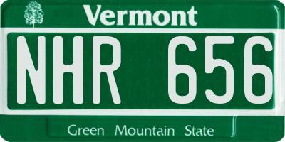 VT license plate NHR656