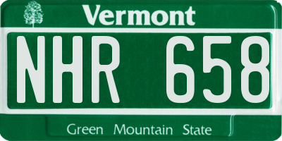 VT license plate NHR658