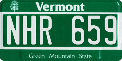 VT license plate NHR659