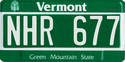 VT license plate NHR677