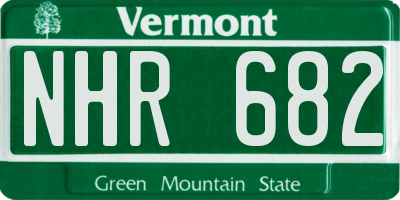 VT license plate NHR682
