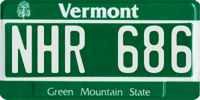 VT license plate NHR686