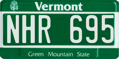 VT license plate NHR695
