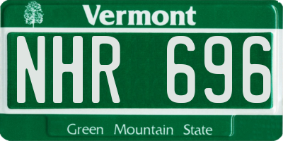 VT license plate NHR696