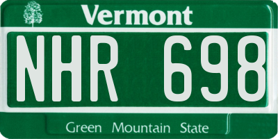 VT license plate NHR698