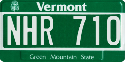 VT license plate NHR710