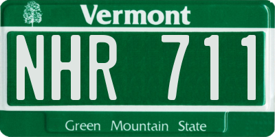 VT license plate NHR711