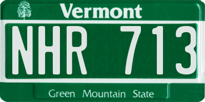 VT license plate NHR713