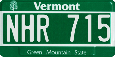 VT license plate NHR715