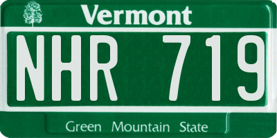 VT license plate NHR719