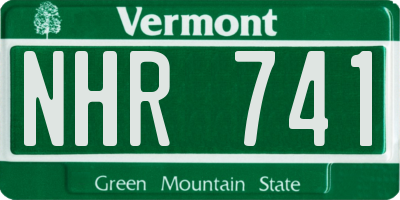 VT license plate NHR741