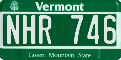 VT license plate NHR746