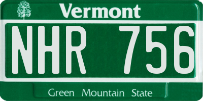 VT license plate NHR756