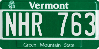 VT license plate NHR763