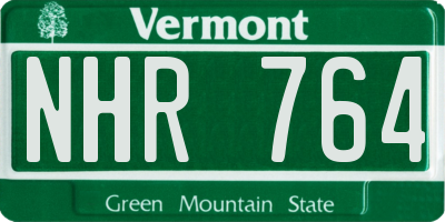 VT license plate NHR764