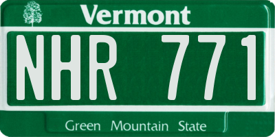 VT license plate NHR771