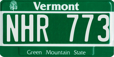 VT license plate NHR773