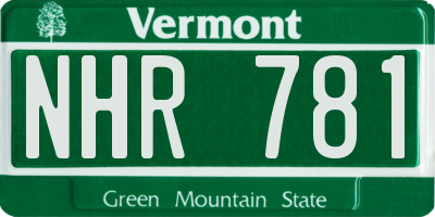 VT license plate NHR781