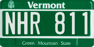 VT license plate NHR811