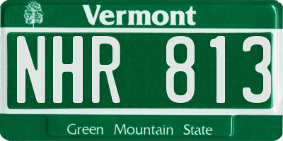 VT license plate NHR813