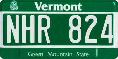 VT license plate NHR824